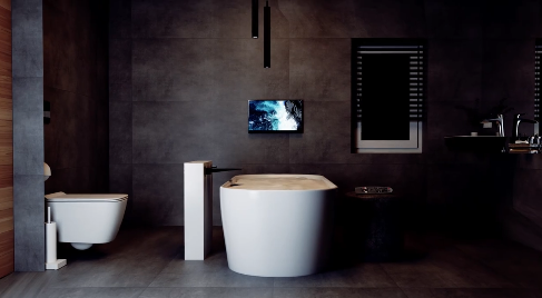 Mirror TV 22" HD Smart, Waterproof, Voice Control, Built-in Speakers & Wi-Fi