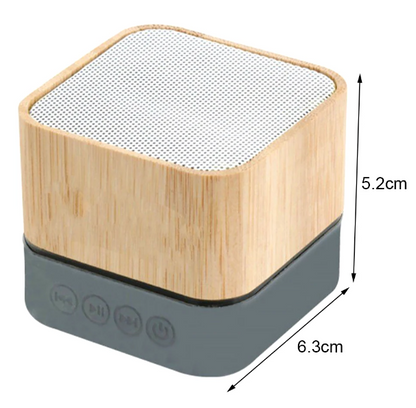 Mini Squared Wooden Wireless Bluetooth Speaker
